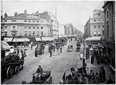 Regent Circus and Oxford Street, looking east